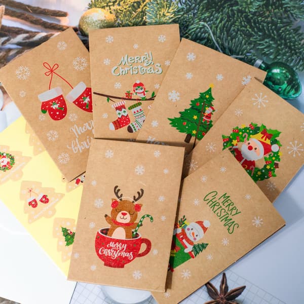30 Styk, Glædelig Jul Kort, Julekort Med Konvolutter