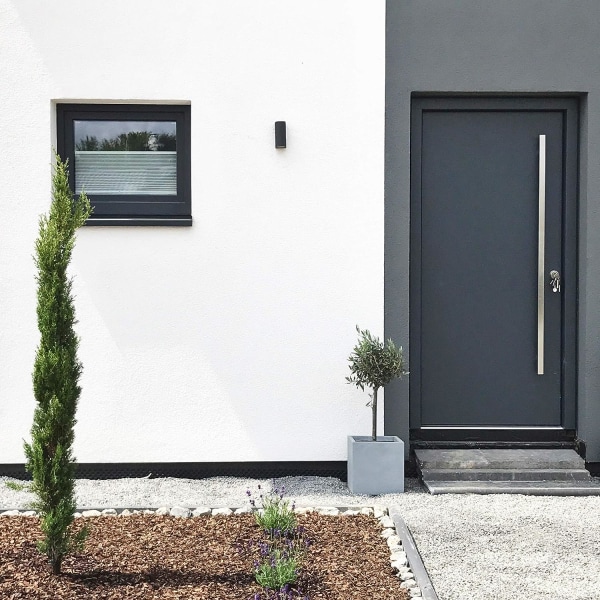 Modern svart LED-vägglampa för inomhus och utomhus, väggspotlight, modern belysning