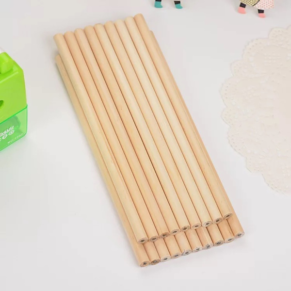 19 originala träpennor i basswood för skissning och teckning HB-blyertspennor