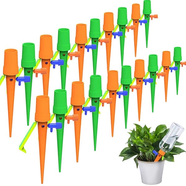 20-pack Bevattningssystem med dropp, automatiska bevattningsstavar med 20 st A