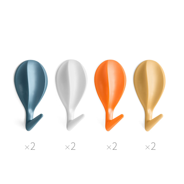 8 stk. Varmtluftballon Design Hængende Krog Adhesive Dørkroge Dekorative