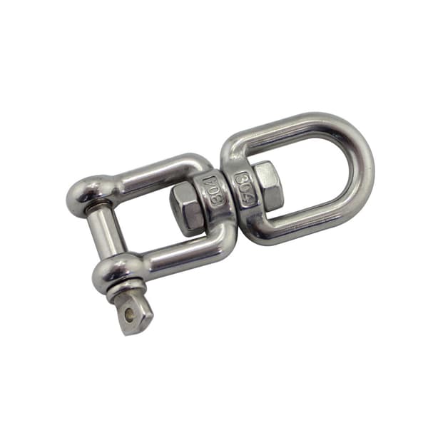 Rustfrit stål 304 316 cirkelgaffel drejelig drejelig ring shackle