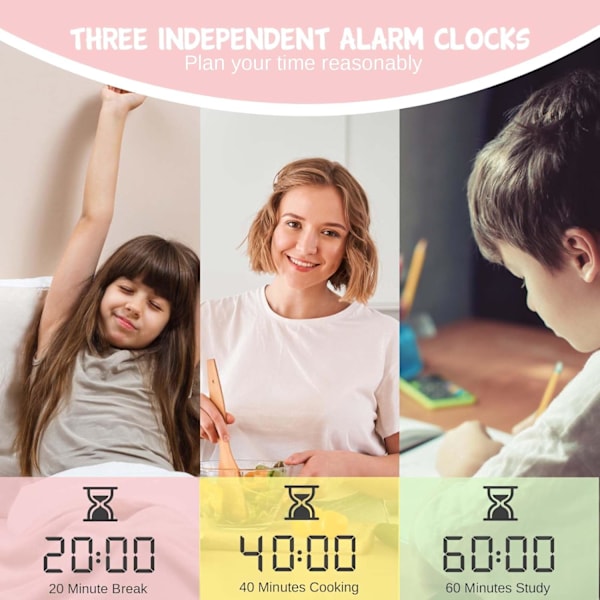 Barnalarmklocka, LED Digital Alarmklocka för Barn, DXGHC