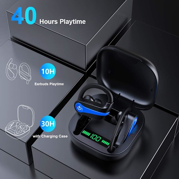 Bluetooth 5.1 Øretelefoner, Sports Trådløse Ørepropper, Bluetooth Headset