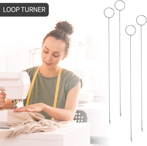4 stk. Sy Loop Turner Hook Lang Loop Turner Værktøj med Spænde til