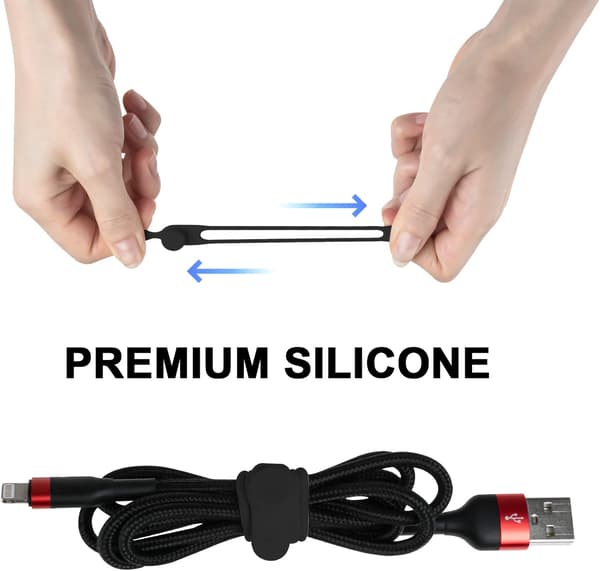 16 stk Silikon Kabelstropper Wire Organizer for Earphone, Phone Ch