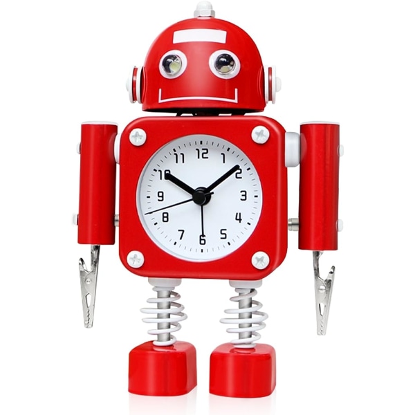 Studentspecifik väckarklocka Metallinlärningstecknad klocka Robot c