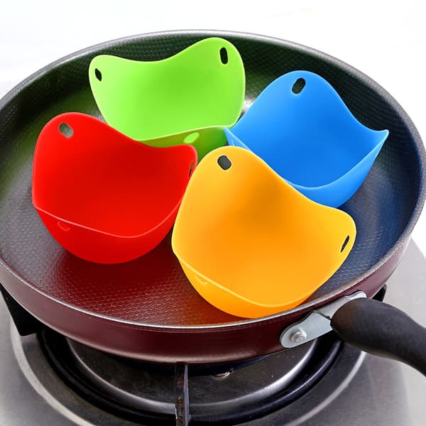 Posjert Eggdamper (sett med 4) - Premium Mattfarget Posjert Egg