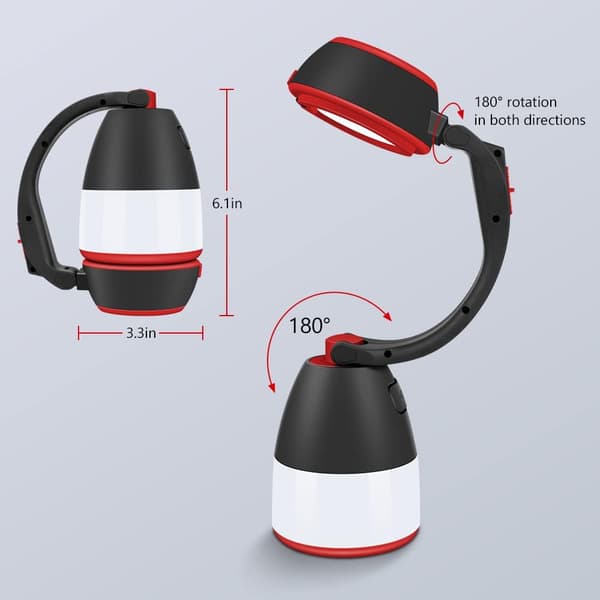 Multifunktionel LED Campinglys, IPX4 Vandafvisende Bordlampe, Po