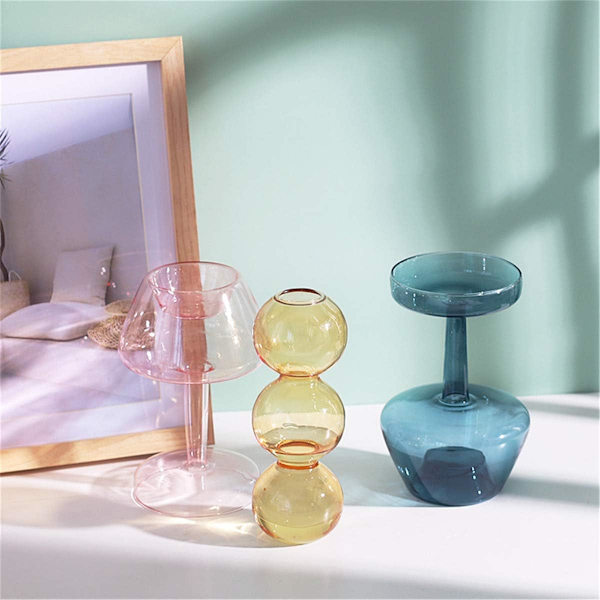 Hydroponisk Blomvas, Tre Klot 16,5 cm Hög Transparent Växt G