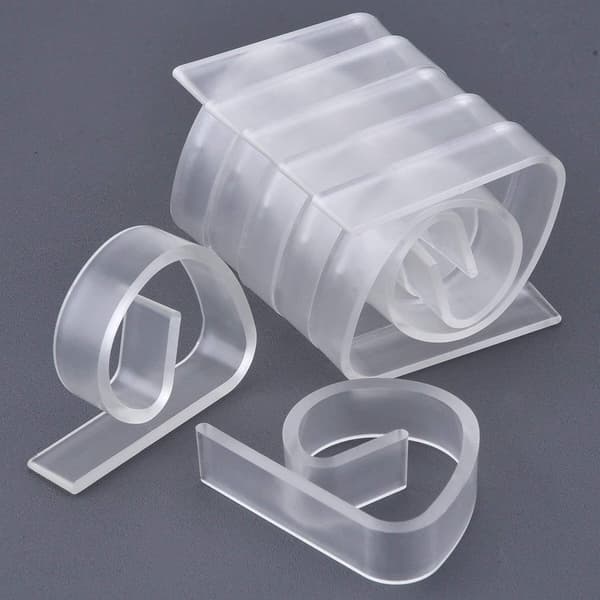 60 bordsduksklämmor - picknickbordsklämmor, transparent plast