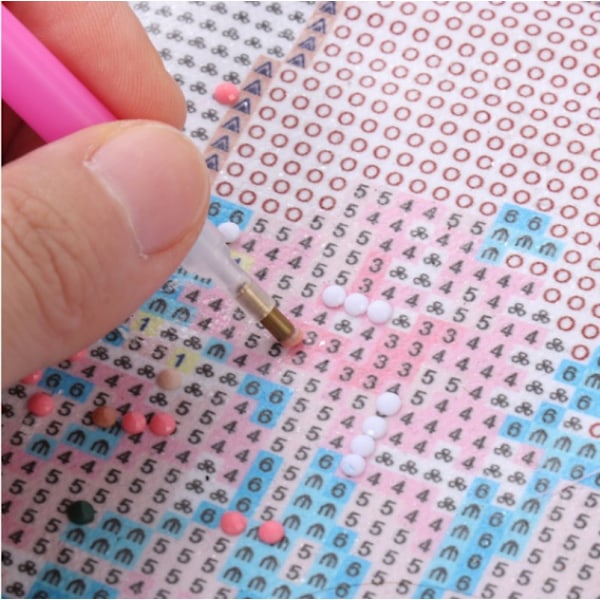 3 askor DIY Diamantmålning Limlera med Förvaringslåda Broderi