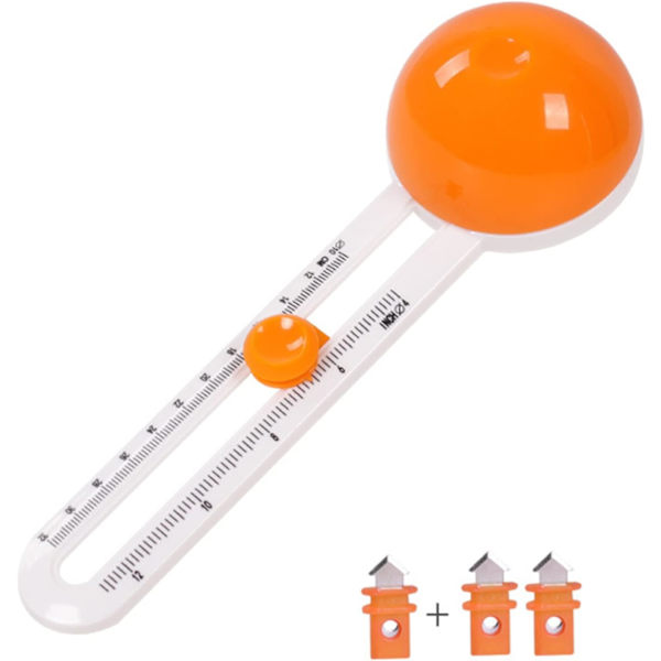 Cirkel Papirklipper, Klip Papircirkel, Rotationsklipper med 2 Pie