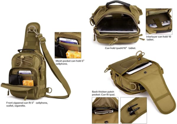 Axelremsväska Militär Taktisk Axelväska Molle Messenger Bag