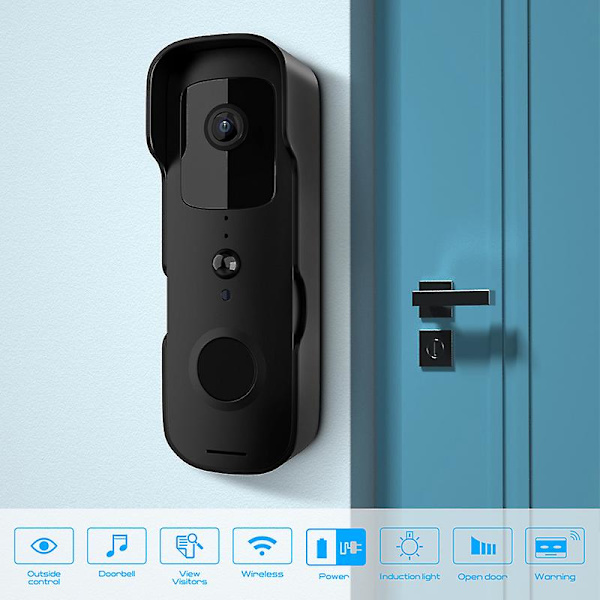 Smart Trådløs Dørklokke Wifi Video Intercom Digital Hjemmesikkerhed
