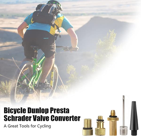 5 st cykelpumpventilsadaptrar, cykelventilsadapter till C