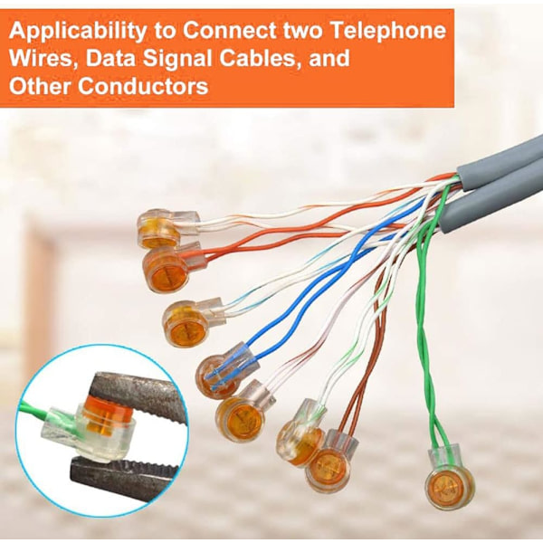 Kabelforbindelser, Telefonklipsforbindelse, 100 stk K1 Splice Conn