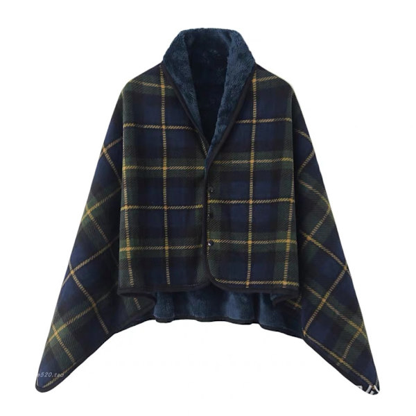 Polarfleece-teppe med hette, dobbeltlags tykkelse