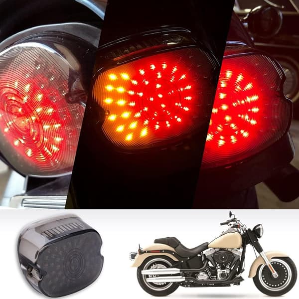 Motorcykel Baglygter, 12V Blinklys Brems LED Nummerplade L