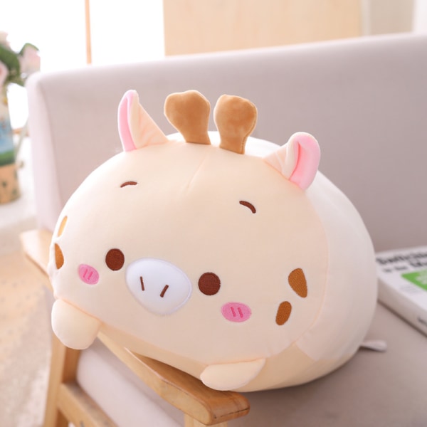 8 tuuman / 20 cm söpö eläimen plushipehmustettu sylinterimäinen tyyny, su