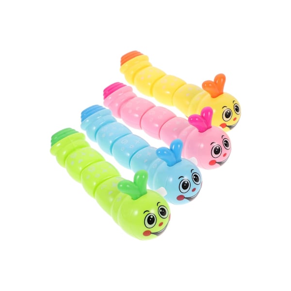 4PCS Wind Up Toys, Funny Clockwork Wind Up Caterpillar Toy Carniva Prizes Classroom Incentive Reward Party Favor