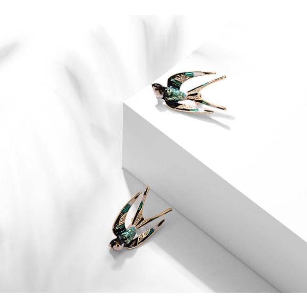 Premium Smuk Krystal Svale Dyr Brosche Fugl Lapel Nål Badge