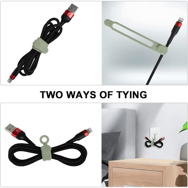 16 stk Silikon Kabelstropper Wire Organizer for Earphone, Phone Ch