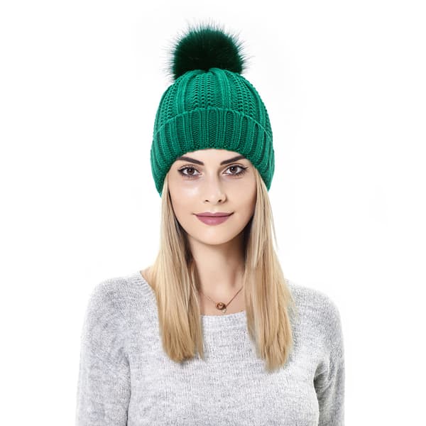 Hatt for kvinner, strikket vinterhatt, ullhatt (Mørk grå) DXGHC
