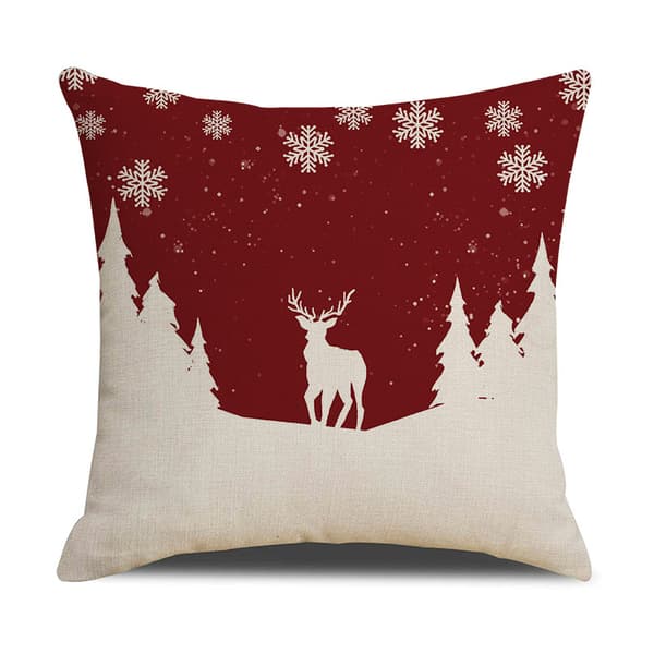 4 st Elk Snögubbe Jul Kuddfodral Jul Kuddeöverdrag 45x