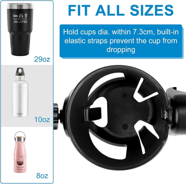 Universal Kopholder med Telefonholder/Montering, 2-i-1 Barnevogn