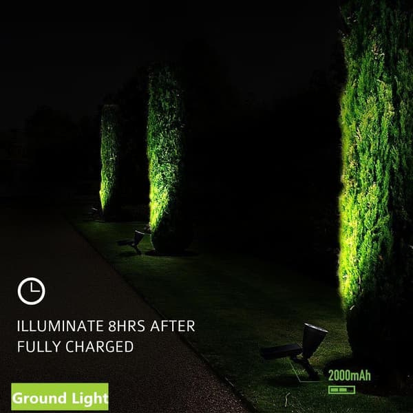 Spotlight opgradering 4 LED 200 lumen solcelle spotlight integreret pan
