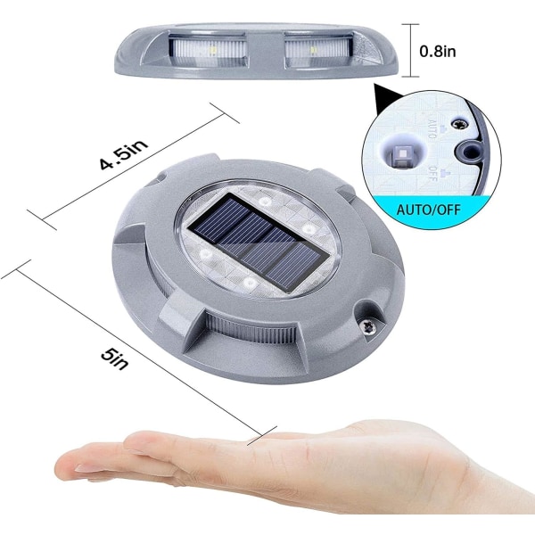 Solcellelys for utendørs hage - Solcelle-jordlys LED-lys Sol DXGHC