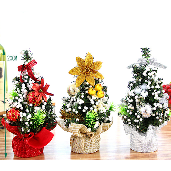 Baubles Tree 20cm Mini Julgran Dekorativ Julgran Juldag De