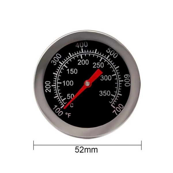 Ugnstermometer i rostfritt stål BBQ Grill Röktermometer 50-