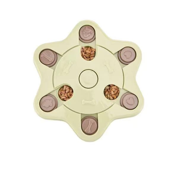 Hundeskål for sakte mating, sakte matleker for hunder, interaktive hundleker, slitesterk