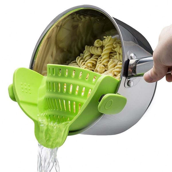 Kökspryl Bakning Silikon Panna Pot Sil Strainer Clip Pasta