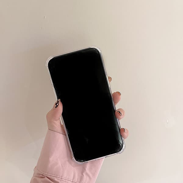 Rosa spegelmobilfodral för iPhone 11/12 Fjärilsspegel (1 styck