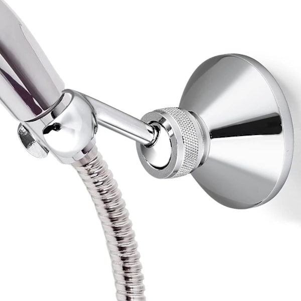 Justerbar dusjhodeholder i krom for standard dusj