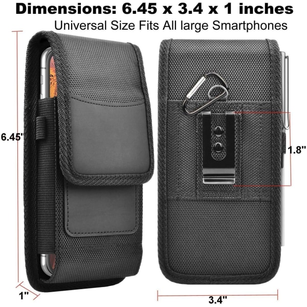 Telefonholster for Samsung Galaxy S24 Ultra S23 Plus S22 S21 FE S20 Note 20+, A03S A15 A54 A23 A12 A13 A14, iPhone 15 Pro M
