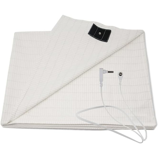 Jordningsplåt med jordningskabel - Material Organisk Bomull och Silverfiber Naturlig Wellness (99x203cm)