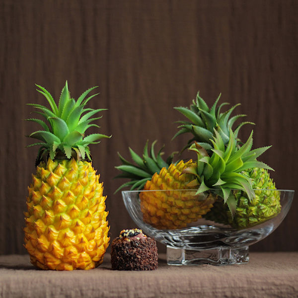 1 Stycke Realistisk Konstgjord Frukt Falsk Ananas för Hemmet
