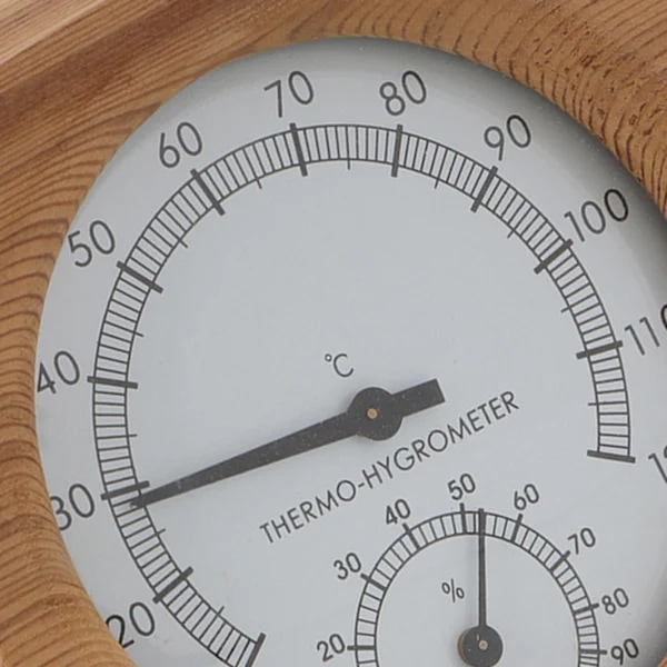 2-i-1 indendørs træ termo-hygrometer termometer hygrometer damp rum sauna tilbehør,A