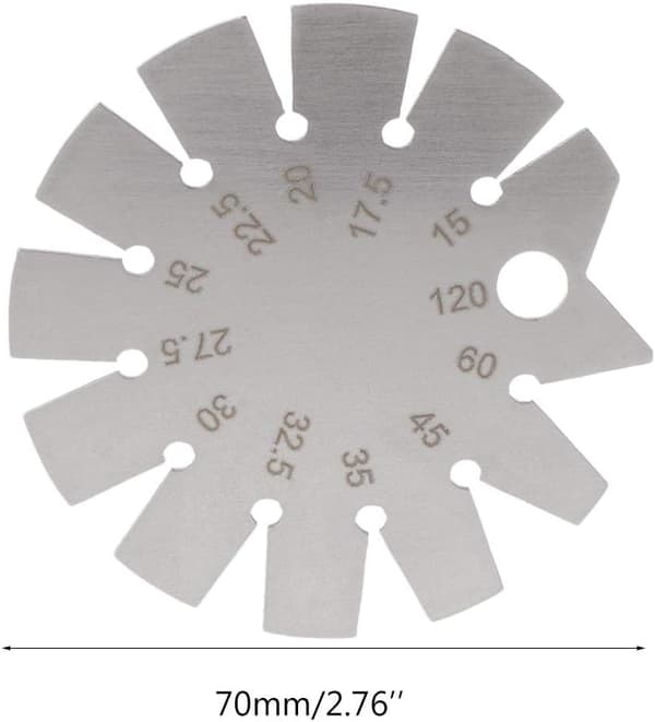 15° til -120° Måleværktøjer til rustfrit stål Bevel Gauge Protract