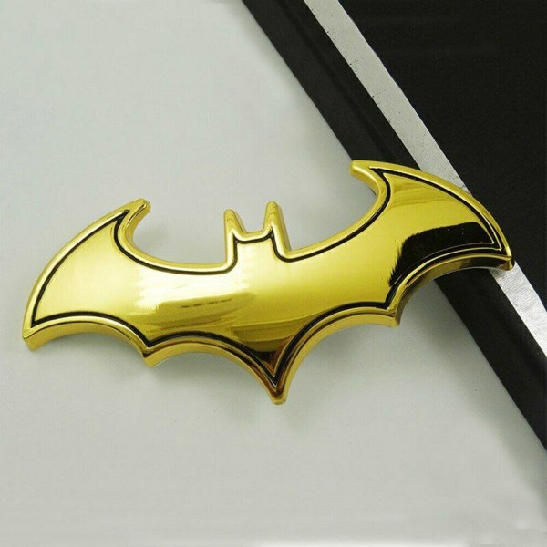 1X Chrome Metal Badge Emblem Batman 3D Car Tail Decal Logo Sticke
