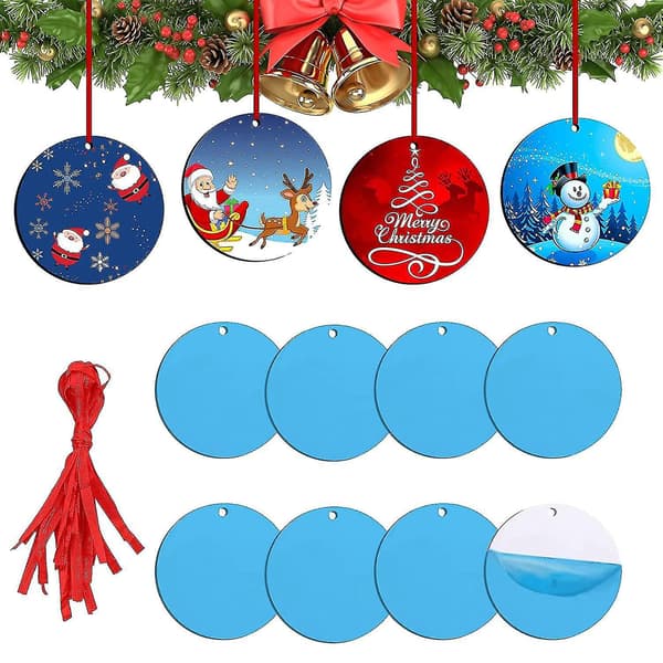 12 st Sublimeringsprydnadsämnen - Mdf Sublimering Jul DXGHC