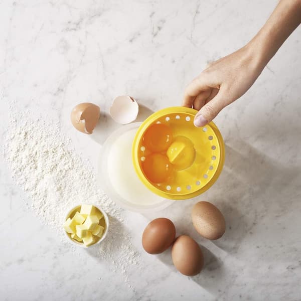 Vit Äggulaseseparator Bekväm Äggseparator med Kolv