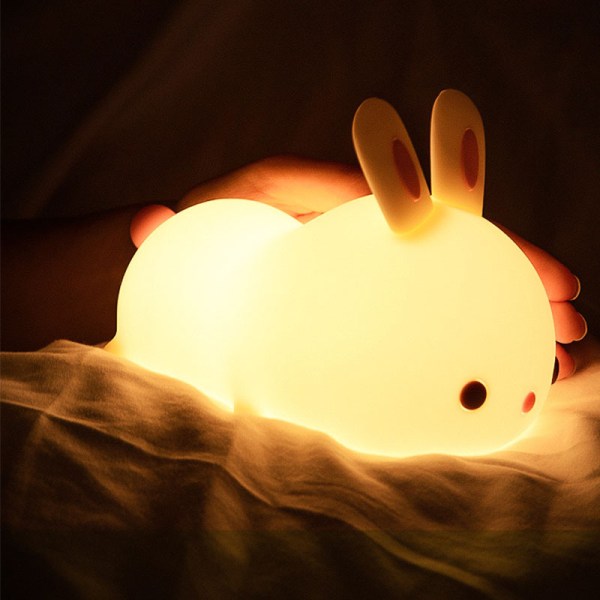 1 bit, Creative Rabbit Paip silikonlampor för barnpresenter