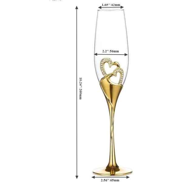Bröllop champagneglas kreativa rostningsglas lyxiga glas