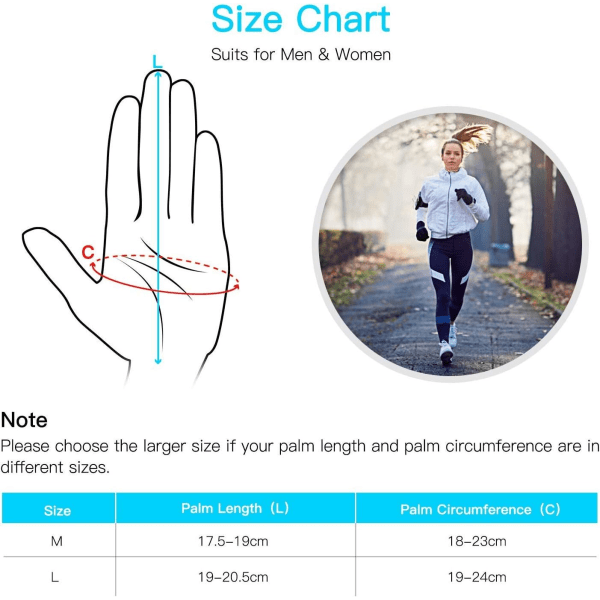 Varmfodrade Handskar, Underhandskar Touch Screen Cykelhandskar Ru