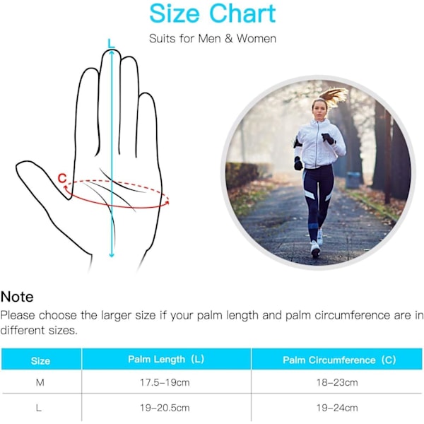 Varmforet Handsker, Underhandsker Touch Screen Cykling Handsker